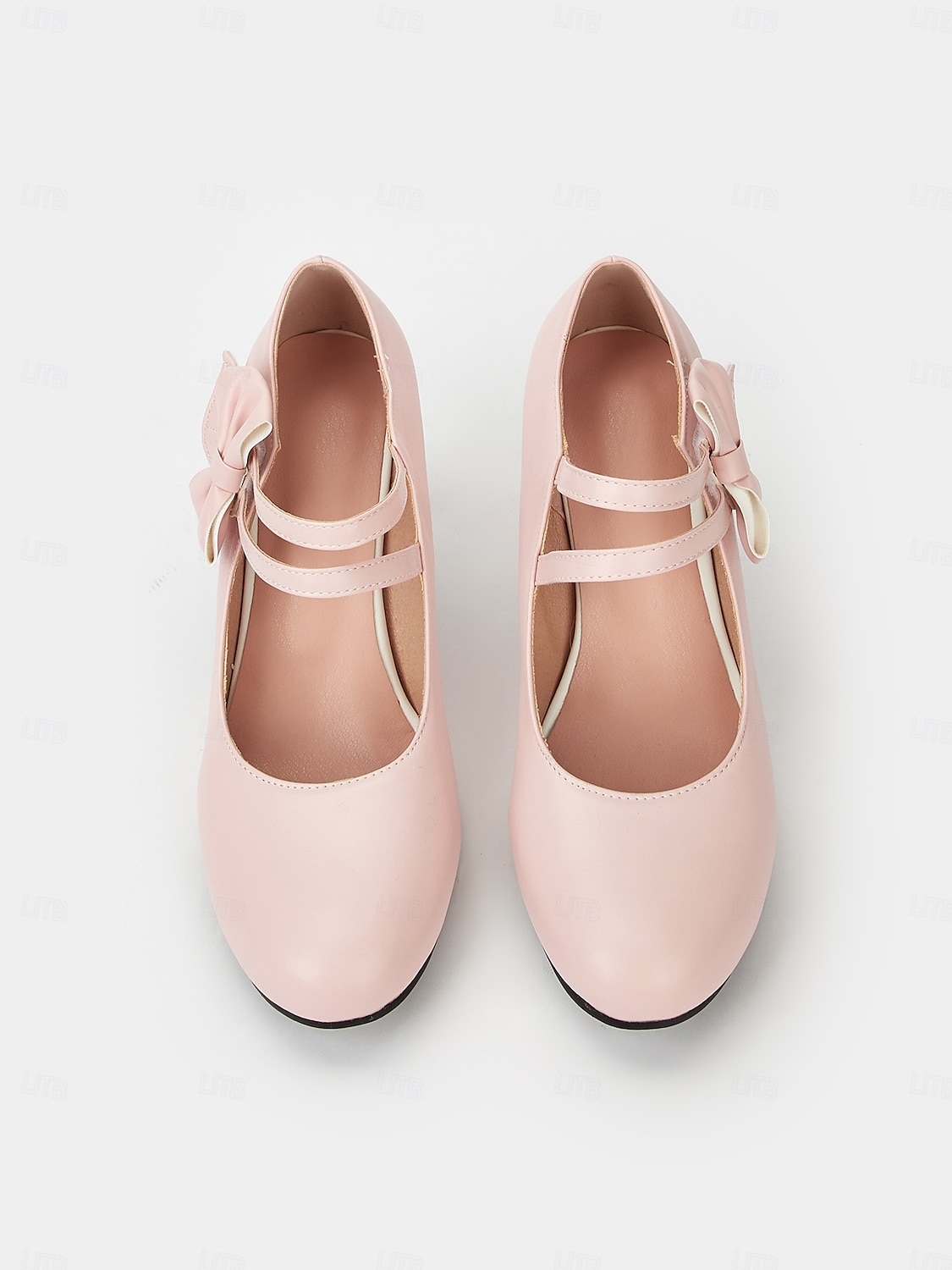 pantofi de damă cu bowknot roz cu toc mijlociu - pantofi de rochie drăguți în stil mary jane pentru petreceri, cosplay și ținute de inspirație vintage 2025 - $46.99 –P7