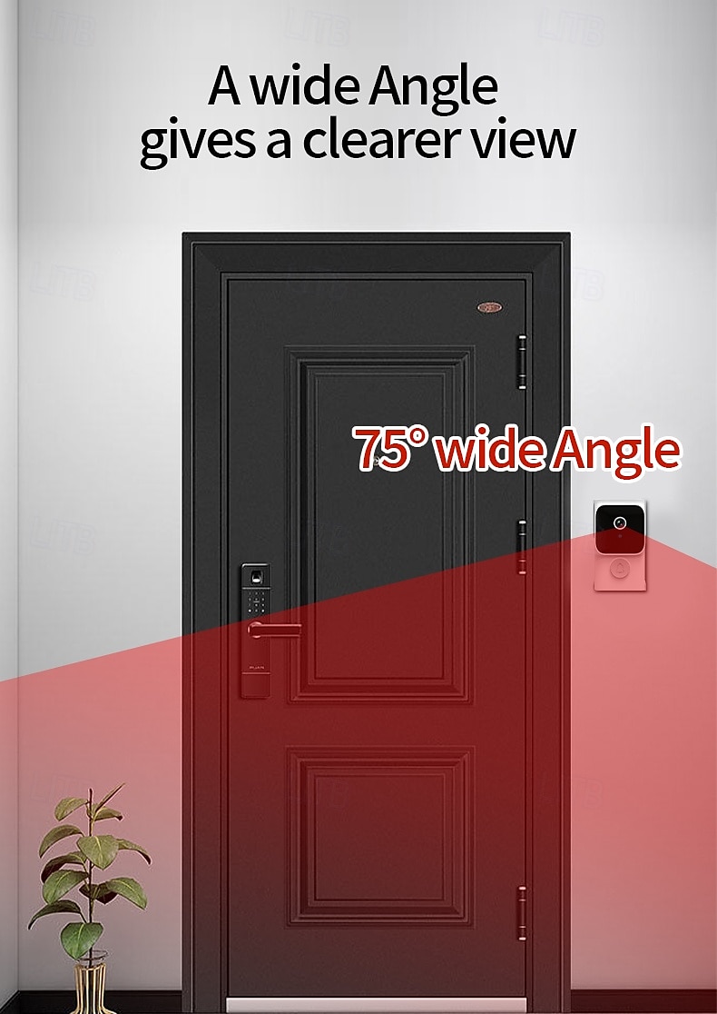 Wireless Video Doorbell Camera Visual Smart IP Doorbell Night Vision Real-Time Monitoring Remote Intercom Security Door Bell 2025 - $31.99 –P8