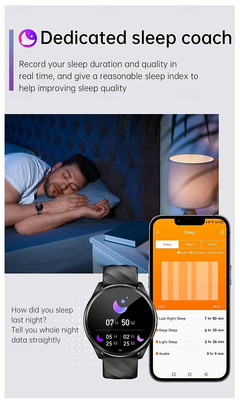 KT77 Smart Watch 1.46 inch Smartwatch Fitness Running Watch Bluetooth Pedometer Call Reminder Fitness Tracker Compatible with Android iOS Women Men Long Standby Hands-Free Calls Waterproof IP68 22mm 2025 - $49.99 –P7