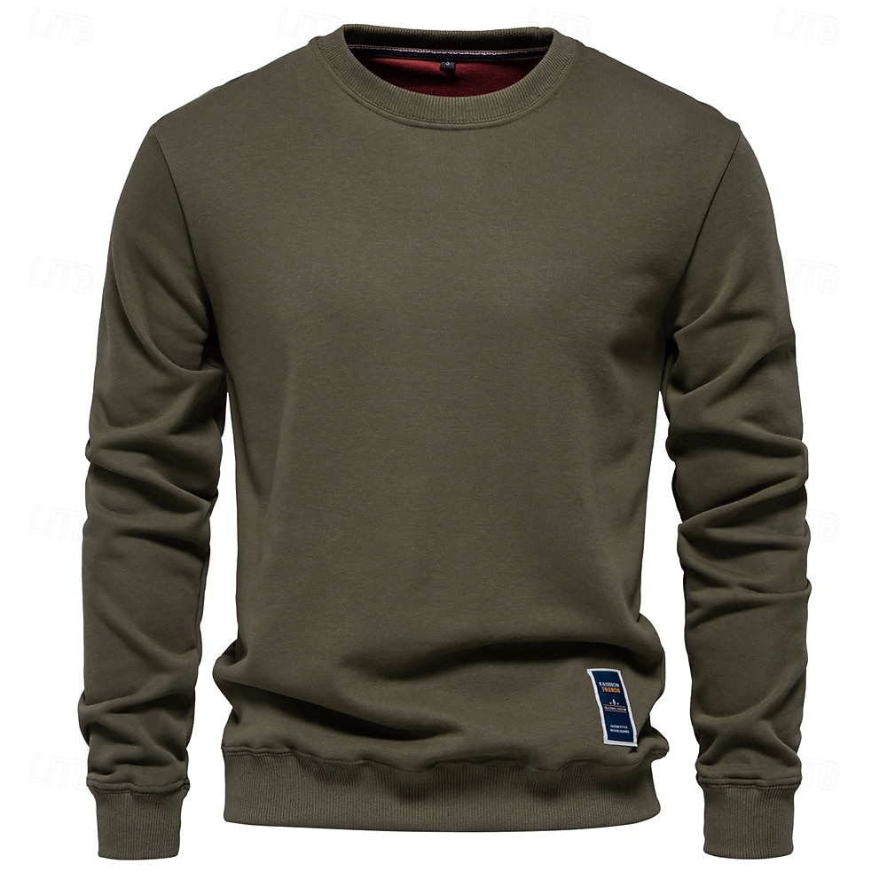 Homens Moletom Cinza Claro Gola Redonda Tecido Diário Desportos e Ar livre Feriado Roupa de rua Legal Casual Primavera & Outono Roupa Moletons Moletons Manga Longa de 2026 por $28.99 –P2