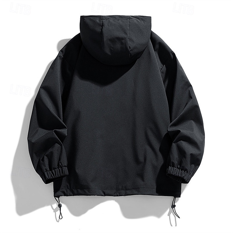 Herre Softshell jakke Turjakke utendørs Vindtett Vindjakke Reise Svart Rosa Lilla Grønn Kakifarget 2025 - $46.99 –P2