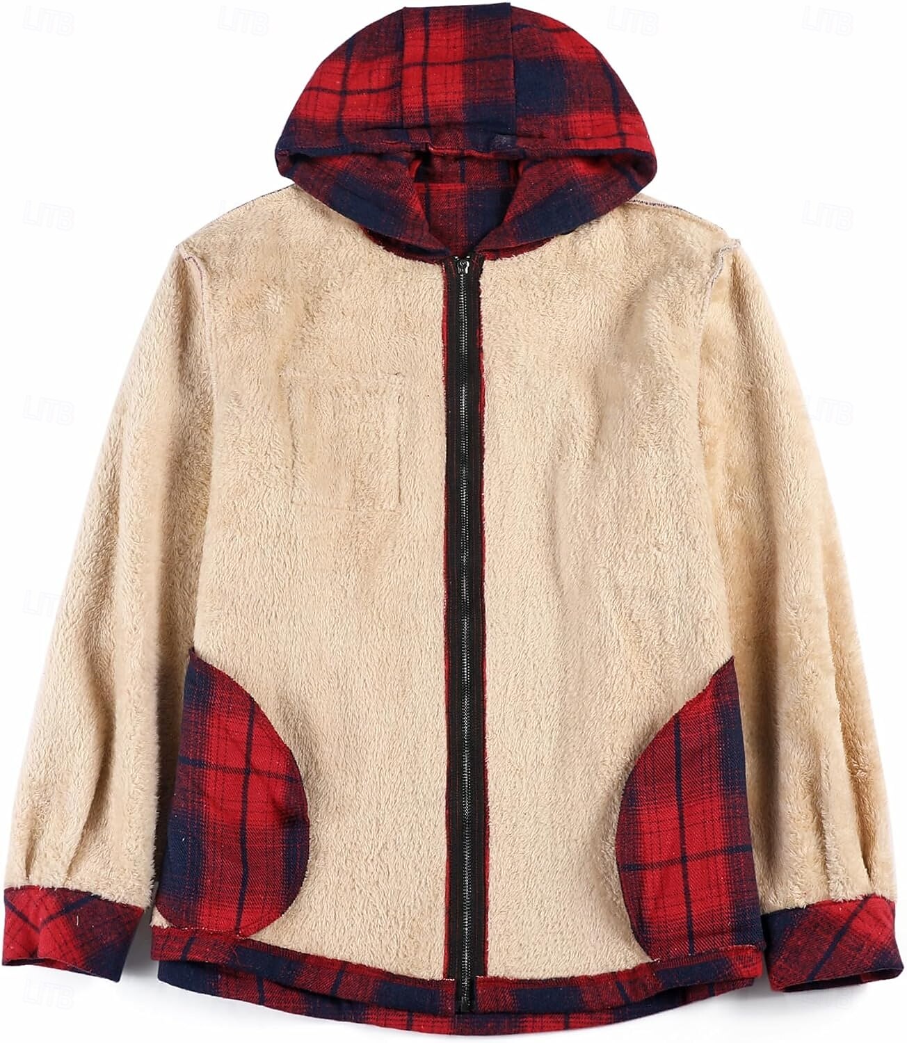 Herren Hemdjacke Kapuzenjacke Shacket Flanell-Fleecejacke Täglich Urlaub warm Mit Kapuze Herbst Winter Schottenstoff Kariert Modisch Strassenmode Kargen Standard Schwarz Dunkelrot Hellgrün Rote Blau 2025 - $60.99 –P30