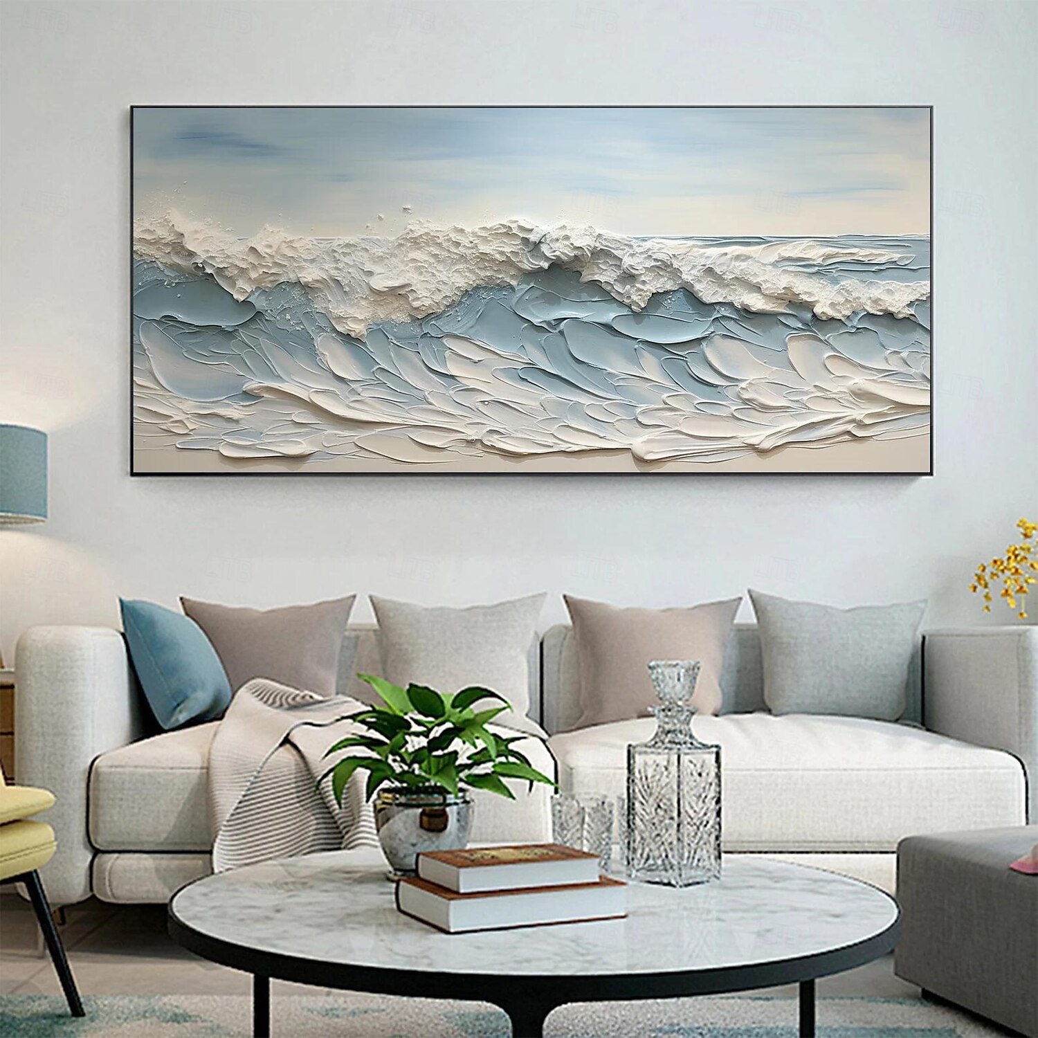 Manuell Handgemacht Hang-Ölgemälde Handgemalte Horizontales Panorama Abstrakt Landschaft Modern Realismus Ohne Innenrahmen (ohne Rahmen) 2025 - $166.99 –P5