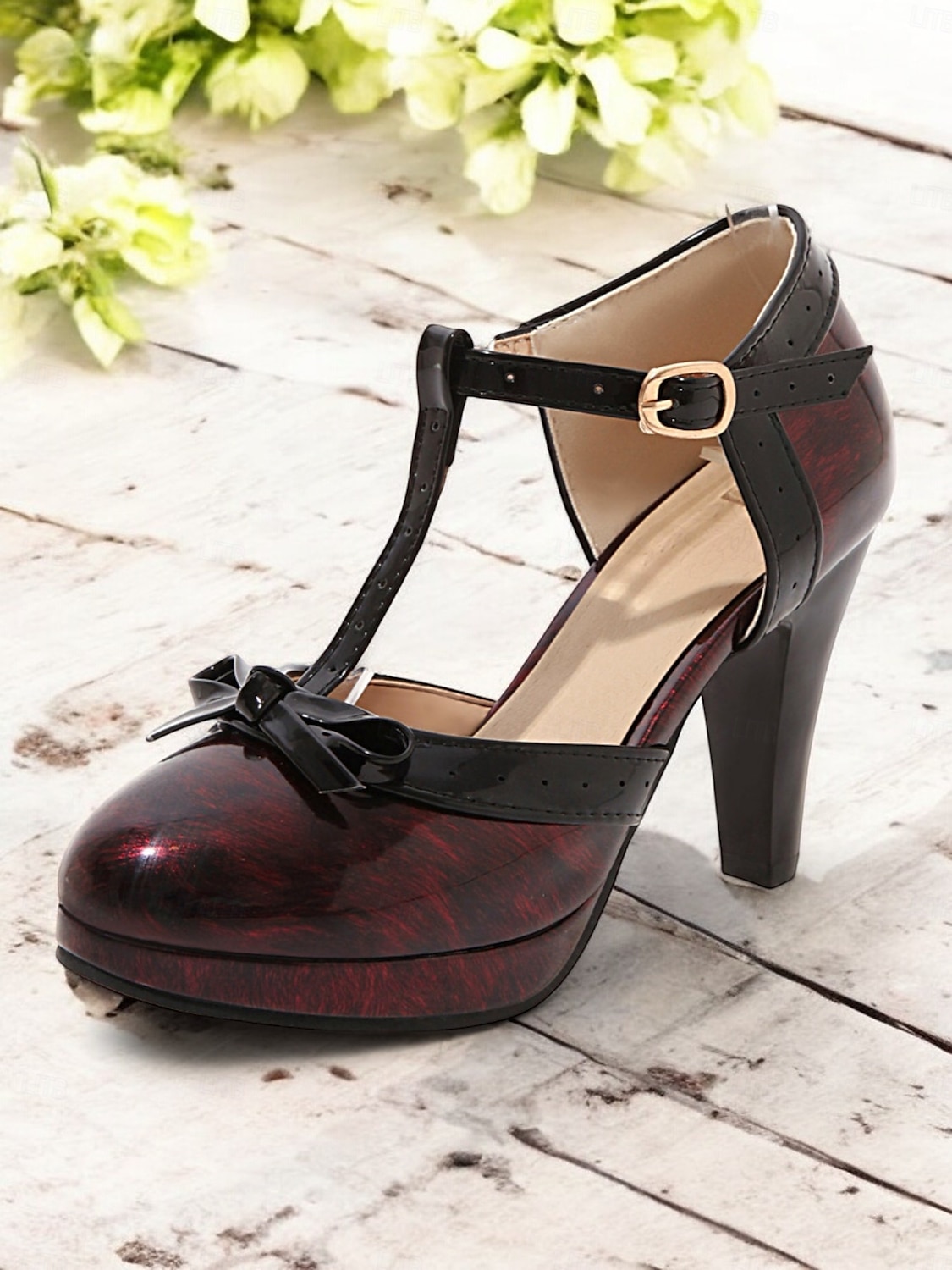 Escarpins rétro à talons hauts et brides en T pour femmes avec nœud et boucle – chaussures de style vintage classiques pour mariages, fêtes et événements officiels de 2025 ? $54.99 –P9