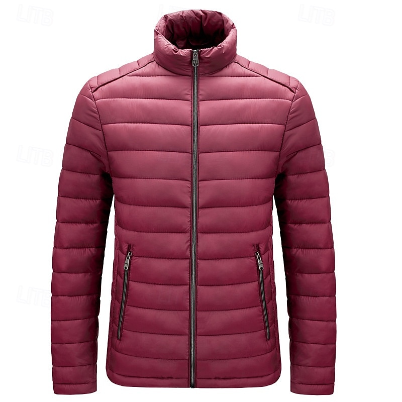 Men's Quilted Jacket Puffer Jacket Puffer Winter Jacket Winter Puffer Coat Spring Winter Outdoor Insulated Packable Lightweight Outerwear Lightweight Puffer Jacket Puffy Coat Full Zip Fishing 2026 - $56.99 –P10