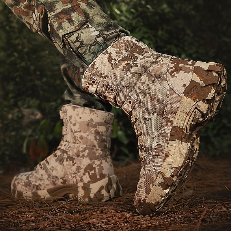 bottes de combat tactiques camouflage désert pour hommes – légères, respirantes et durables pour la randonnée en plein air et l'utilisation militaire de 2025 ? $64.99 –P2