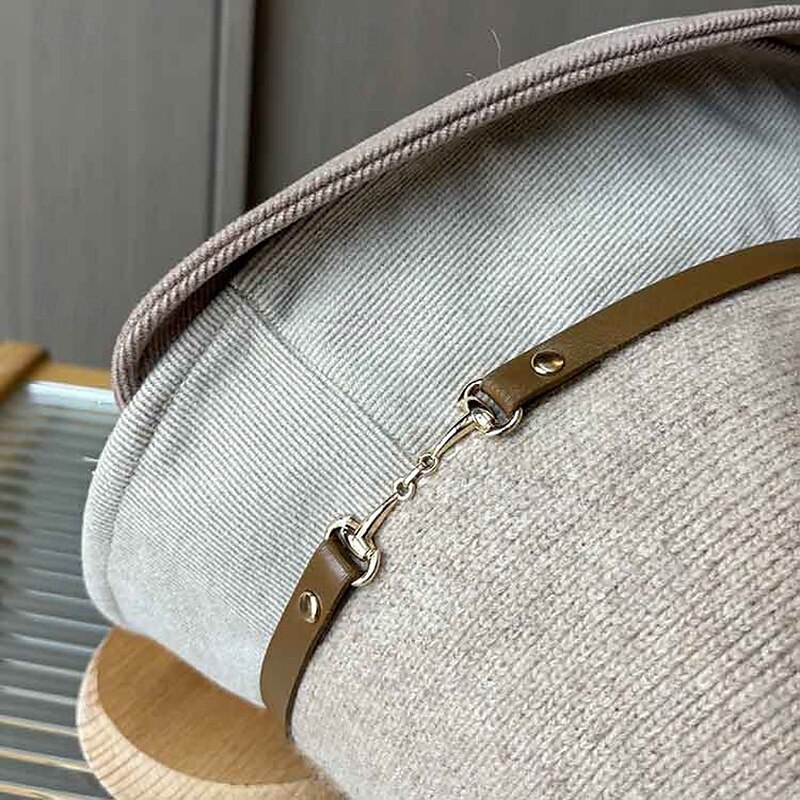 Hats Polyester / Cotton Blend Bowler / Cloche Hat Bucket Hat Fedora Hat Valentine's Day Casual Holiday Ladies Day Elegant Simple Retro With Buttons Pure Color Headpiece Headwear 2025 - $22.99 –P1