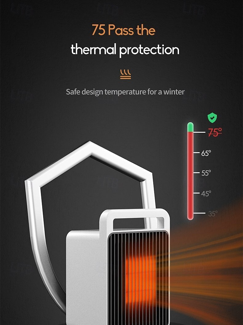 radiateur d'appoint 900w radiateur d'appoint électrique portable mini radiateur silencieux de sécurité multiple 2 modes chauffage de sécurité rapide en céramique ptc radiateur pour bureau chambre de 2025 ? $35.99 –P5