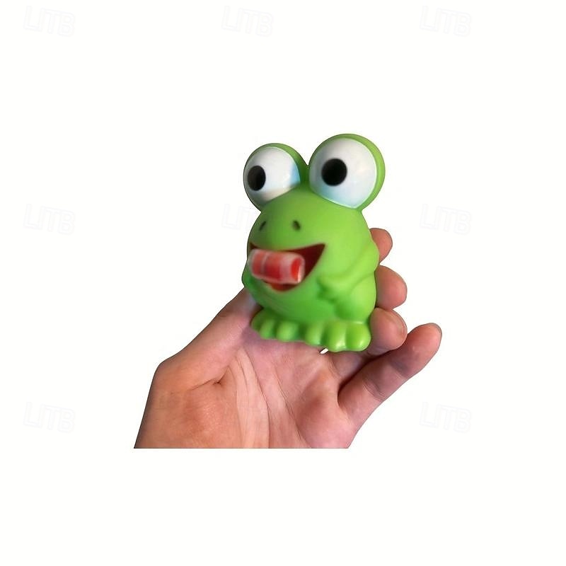 frosk som stikker ut tungen, dinosaurformet klypeleke, stor øyefrosk, nyter stressreduksjon og rebound leketøy halloween julegave 2026 - $8.99 –P7