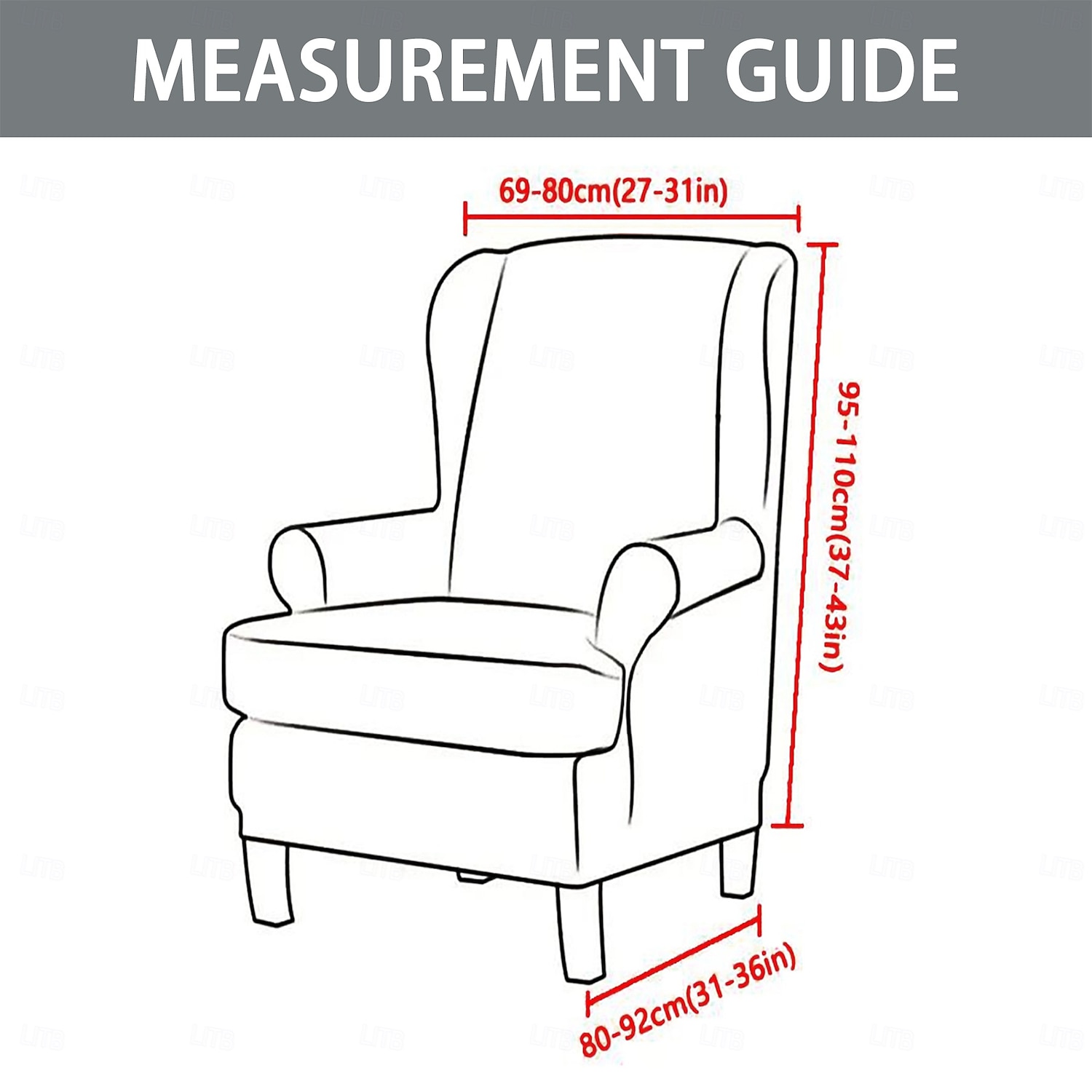 Wingback Chair Cover with Striped Geometric Print Polyester Slipcover Stretchy and Durable Furniture Protector Modern Stylish Chair Cover for Living Room Decor 2025 - $47.99 –P2