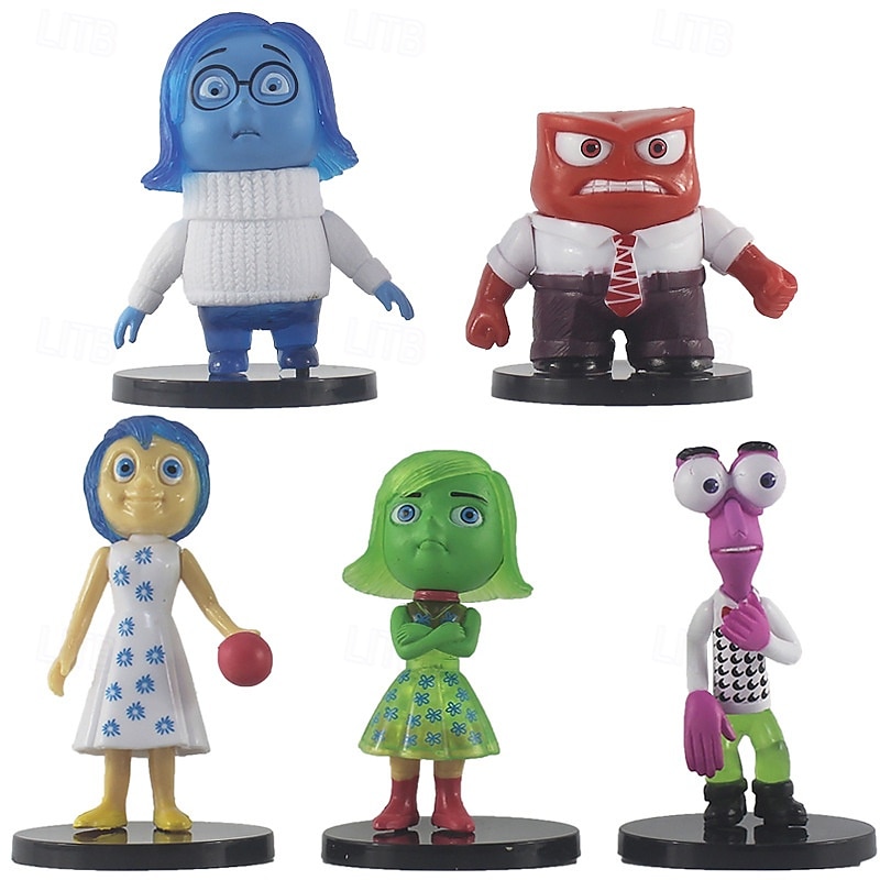 2025年 インサイド・アウト 映画 6ピース PVCフィギュアセット - コレクター向けの関節式喜び、恐怖、怒り、悲しみのキャラクター像、ディスプレイ用 &パーティーの装飾 - 14歳以上のティーンに最適  コレクション – $24.99 –P8