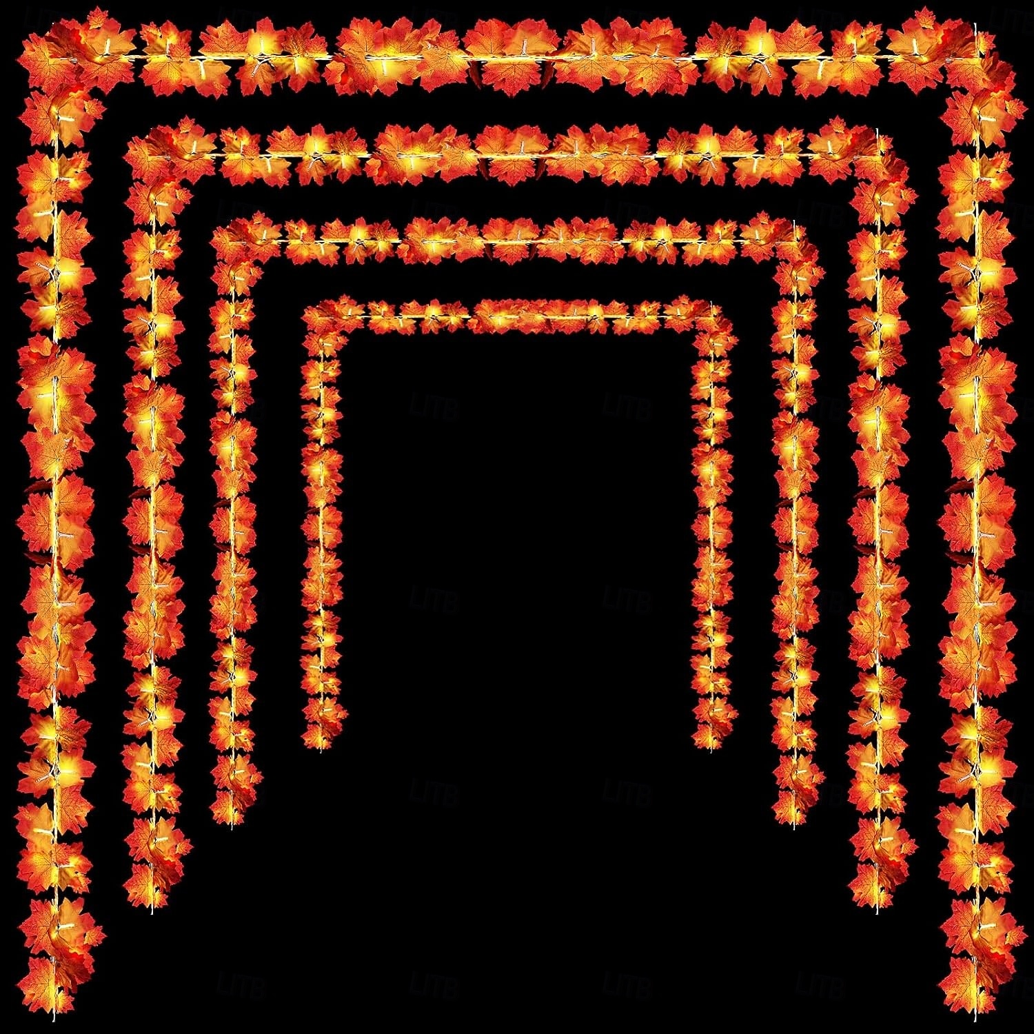 سلسلة أضواء ثلاثية الأبعاد تعمل بالطاقة الشمسية على شكل أوراق القيقب اليقطينية بطول 6.5 متر و30 مصباح LED خارجي مقاوم للماء لحديقة الخريف وعيد الشكر وعيد الميلاد وحفلات الزفاف والعطلات وفناء المنزل 2025 - $17.49 –P5