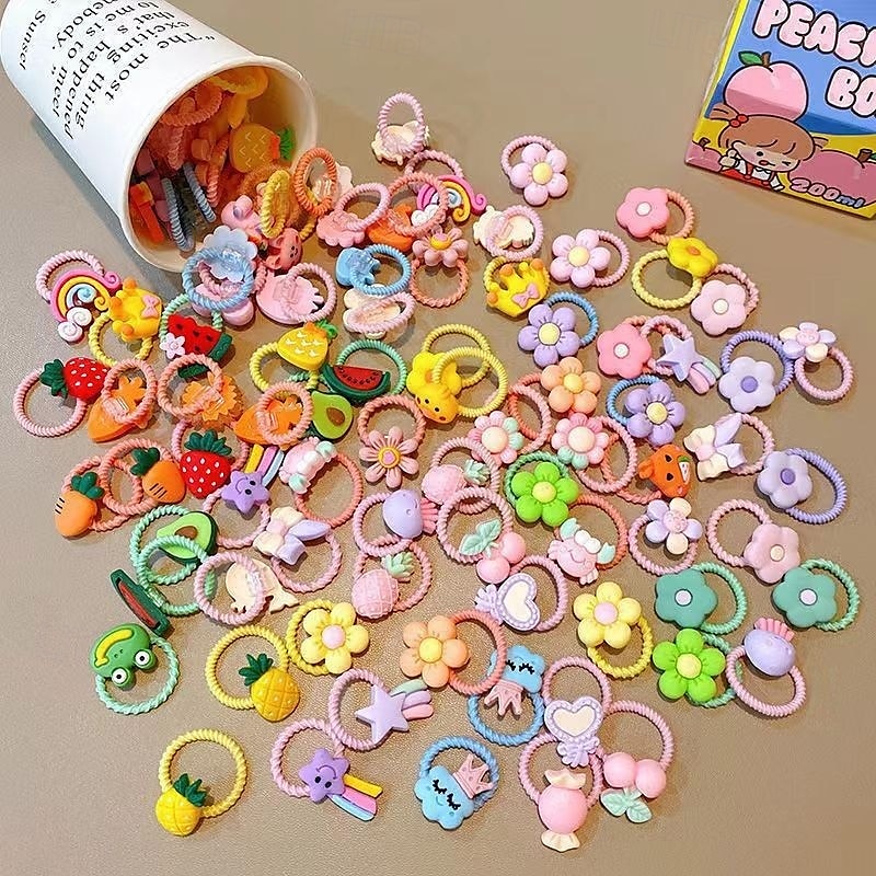 40pcs Cute Hair Tie Set - Colorful Elastic Bands for Women & Girls, Perfect for Ponytails & Braids 2025 - $9.99 –P1