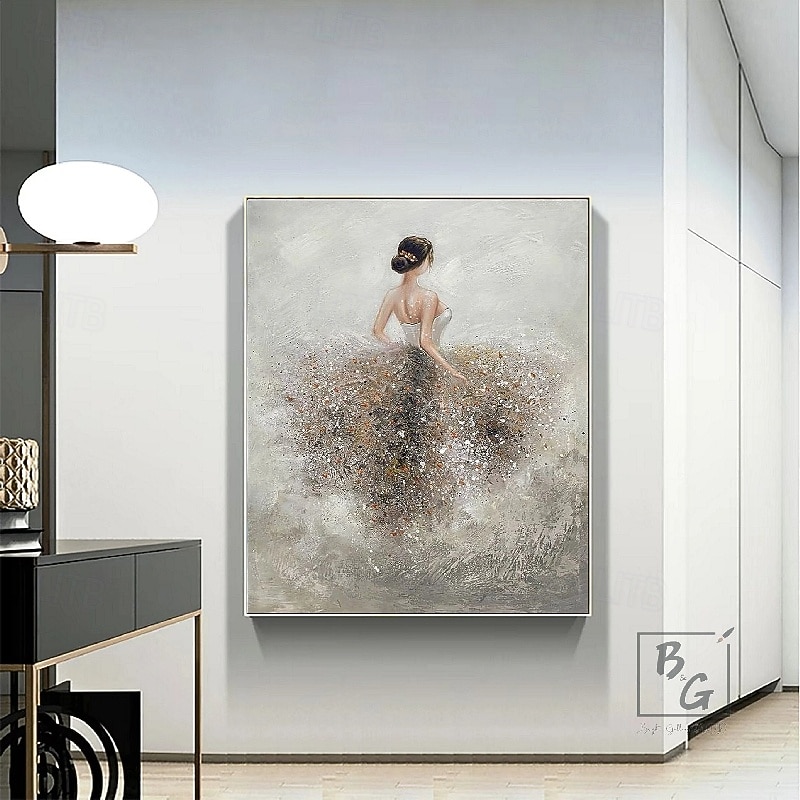 Mädchen Malerei handgemachte Tänzerin Ölgemälde auf Leinwand handgemachte Ballerina Fine Art Ballerinas Ölgemälde Ballett Ölgemälde Wand-Dekor handgemalte Ballerina Malerei moderne Wand-Dekor 2026 - $101.99 –P2