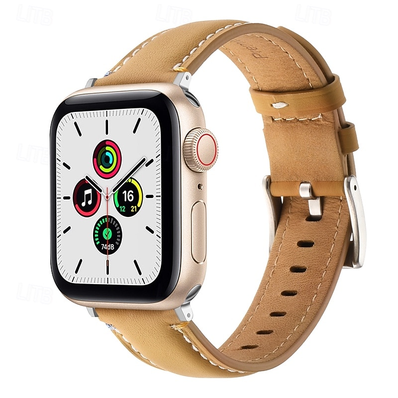 Bőr zenekar Kompatibilis valamivel Apple Watch óraszíj 38mm 40mm 41mm 42mm 44mm 45mm 49mm Fém kapocs Luxus Állítható Valódi bőr Csere óraszíj mert iwatch Ultra 2 Series 9 8 7 SE 6 5 4 3 2 1 2025 - $14.99 –P9