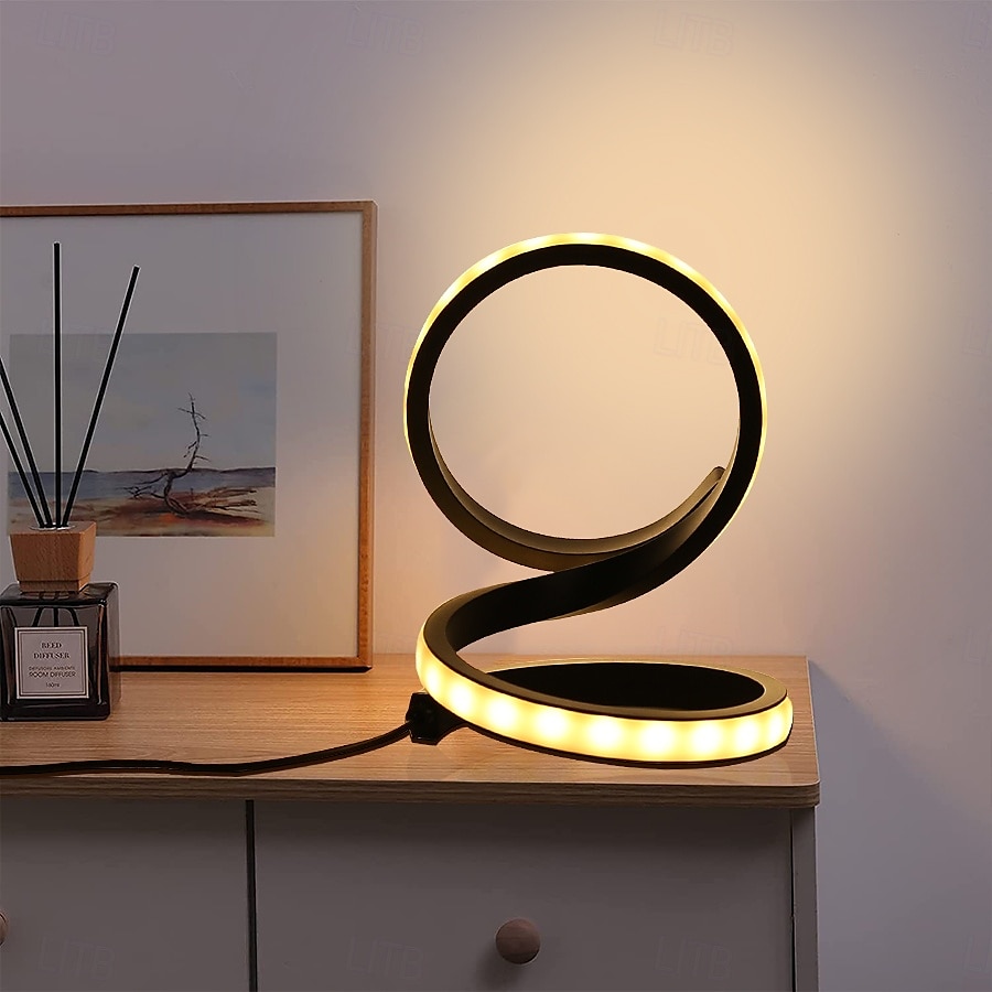 1pc Nordic Simple Spiral Table Lamp, Bedroom Bedside Eye Protection, Dimmable USB Powered LED Decorative Lamp for Home Living Room Bedroom 2025 - $53.99 –P7