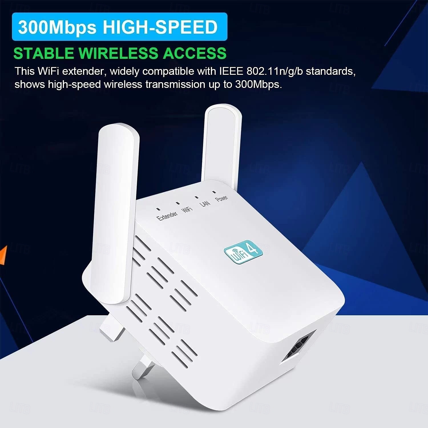 booster wifi booster wifi extension de portée wifi 300mbps répéteur de signal sans fil booster 2,4 et 5ghz double bande 4 antennes couverture complète à 360° de 2025 ? $38.99 –P5