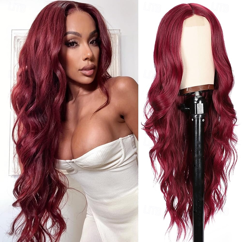 perruque longue ondulée pour femme perruque bouclée à mettre et à emporter perruques pour cosplay utilisation quotidienne de 2025 ? $25.99 –P1