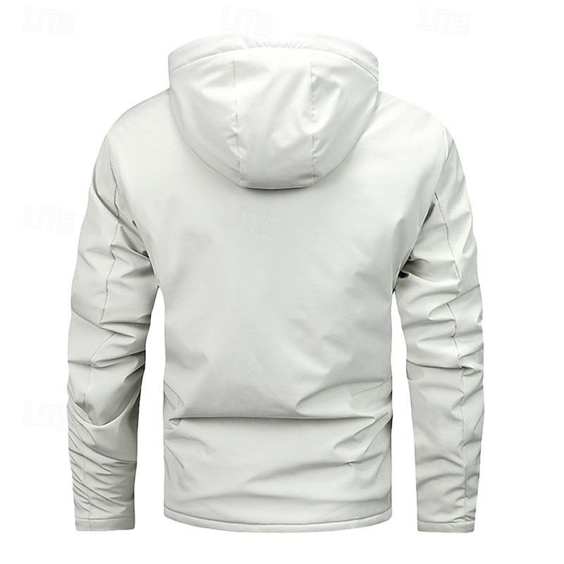 Per uomo Giacca in pile da escursione Inverno All'aperto Tenere al caldo Fodera di vello Giacche in pile Cerniera intera Scalate Campeggio / Escursionismo / Speleologia Viaggi Nero Bianco Verde del 2025 a $39.99 –P7