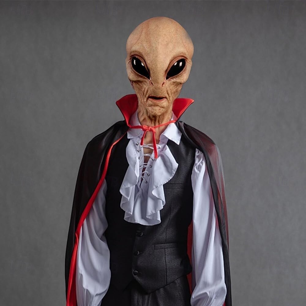 thumbnail image 2 of LEKA NEIL Alien Mask Realistic Latex Alien Mask UFO Alien 2 of 12