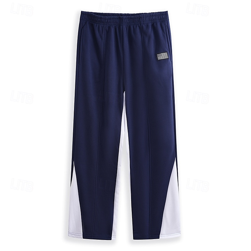 Herren Jogginghose Fleecehose Hose Gerade geschnittene Sweatpants Ausgestellte Jogginghose Kordelzug Tasche Elastischer Bund Farbblock Komfort Weich Outdoor Täglich Ausgehen Mode Lässig Schwarz 2026 - $20.99 –P1
