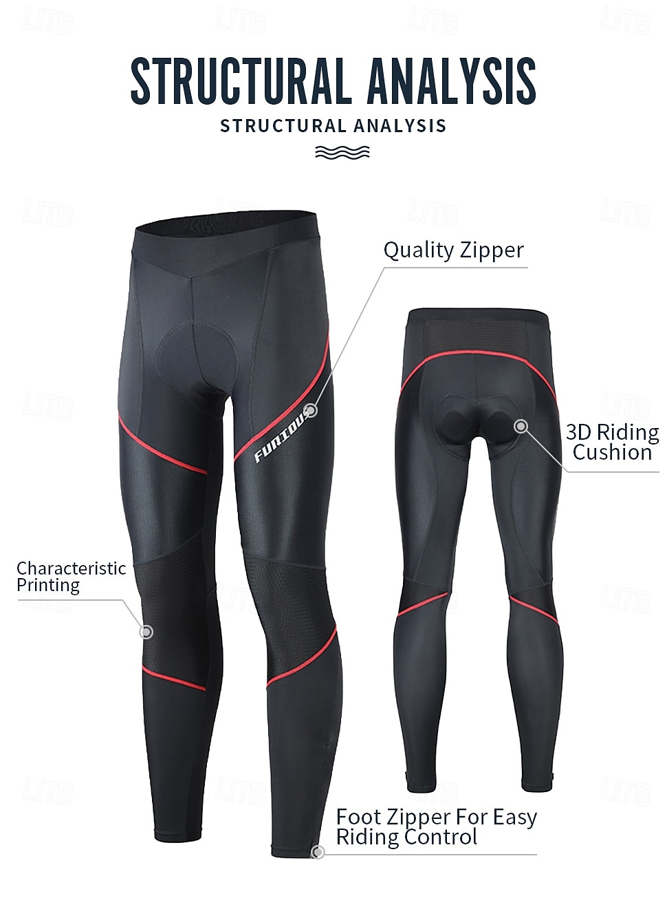 Men's Bike Pants Bike Bottoms Sports 4D Pad Soft Compression Elastic Black Red Clothing Apparel Bike Wear 2025 - $42.99 –P6