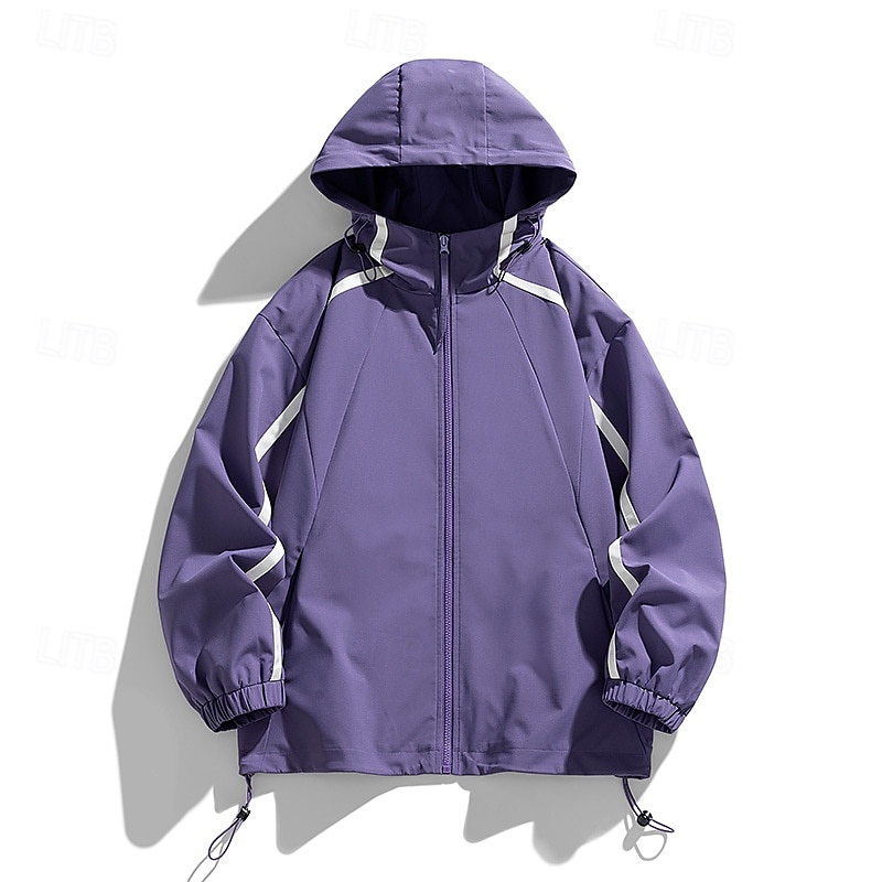 Herre Softshell jakke Turjakke utendørs Vindtett Vindjakke Reise Svart Rosa Lilla Grønn Kakifarget 2025 - $46.99 –P6