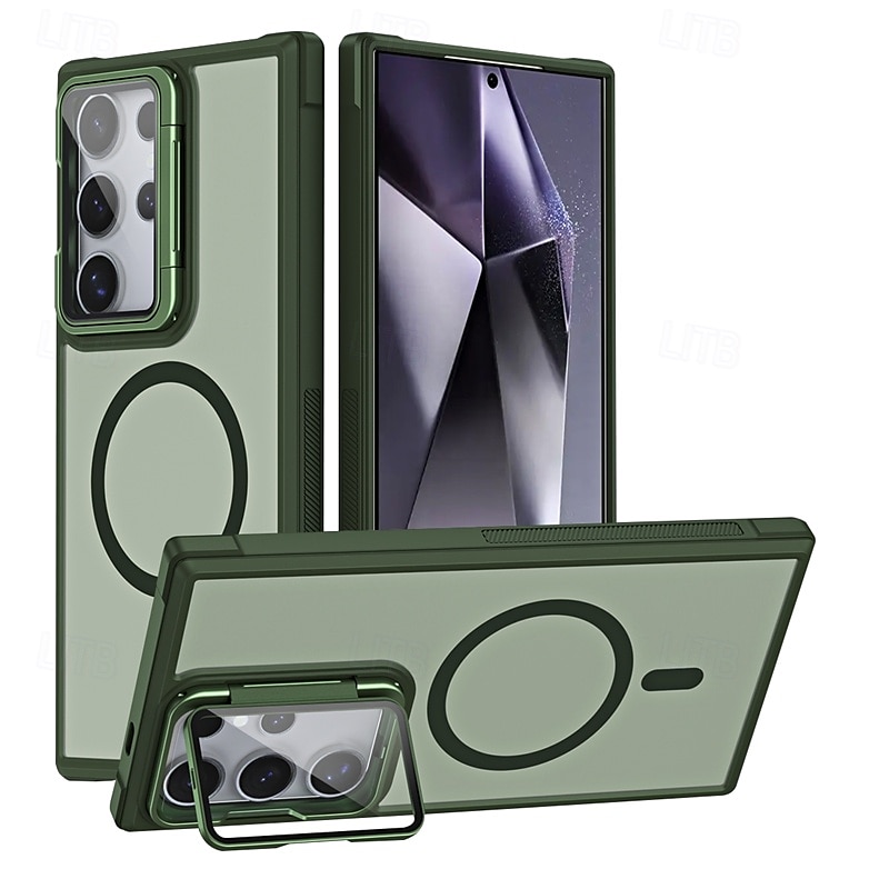 telefon Etui Til S25 Ultra S24 Plus S24 S24 FE S23 S23 Ultra S23 Plus S21 FE S20 FE Lommebok-kortveske med stativ Magnetisk Støtte trådløs lading Kontor / Bedrift TPU Akryl PC 2025 - $14.99 –P2
