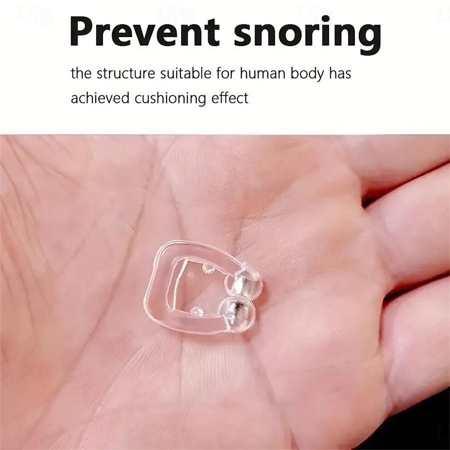 2025年 シリコン製磁気いびき防止いびき防止ノーズクリップ睡眠トレイ睡眠補助具 4個  コレクション – $12.99 –P9