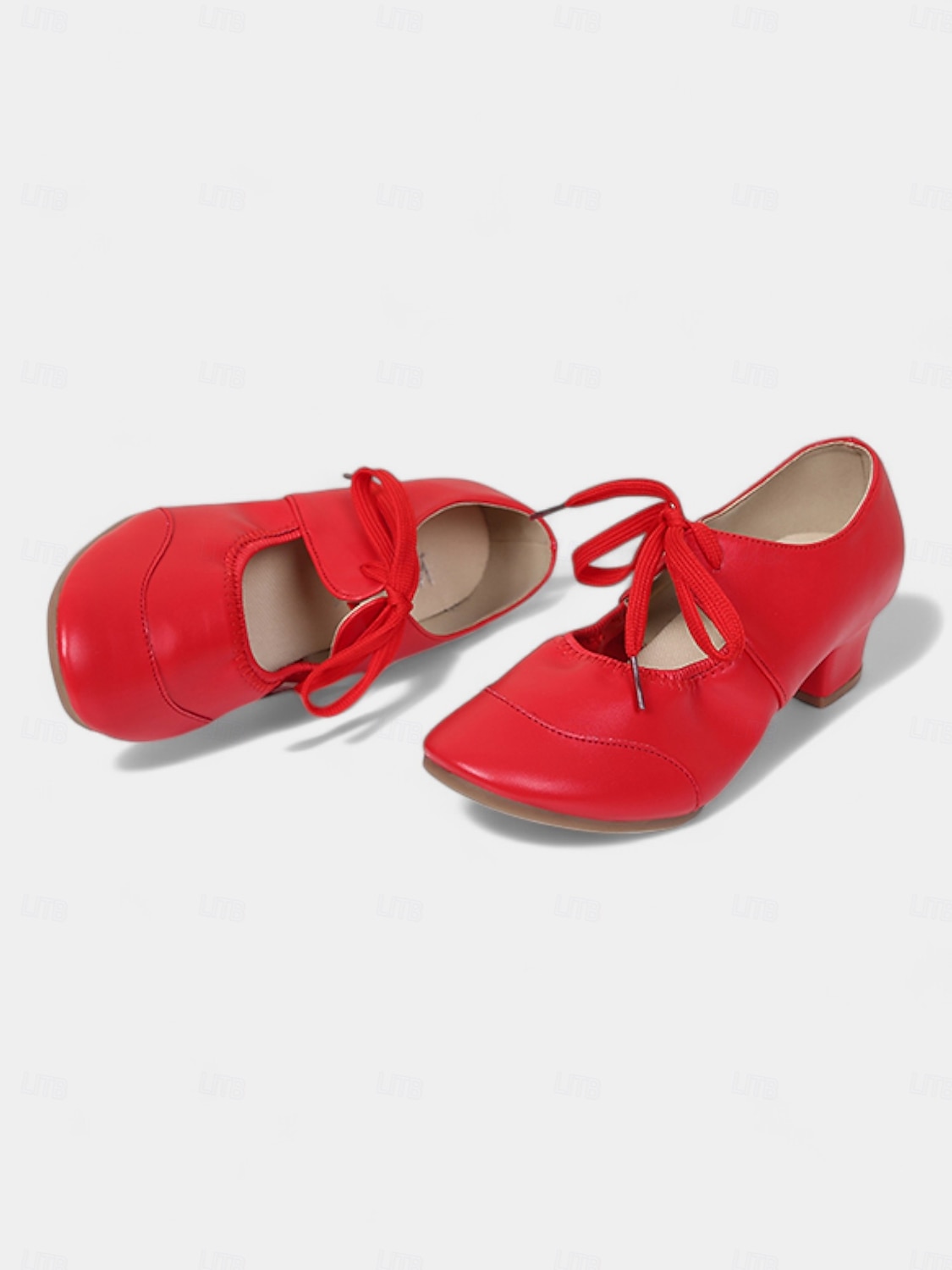 chaussures de danse à lacets dorées pour femmes avec talon bas, parfaites pour les spectacles de danse de salon, latine et jazz de 2025 ? $32.99 –P12