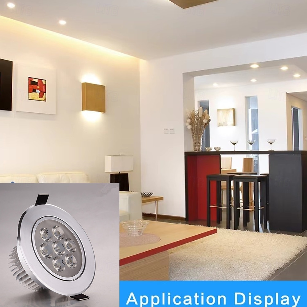 1pc 7w 7λεπτά εύκολη εγκατάσταση χωνευτά led φώτα οροφής οδήγησε downlights ζεστό λευκό κρύο λευκό 85-265v σπίτι / γραφείο 2025 - $18.99 –P6
