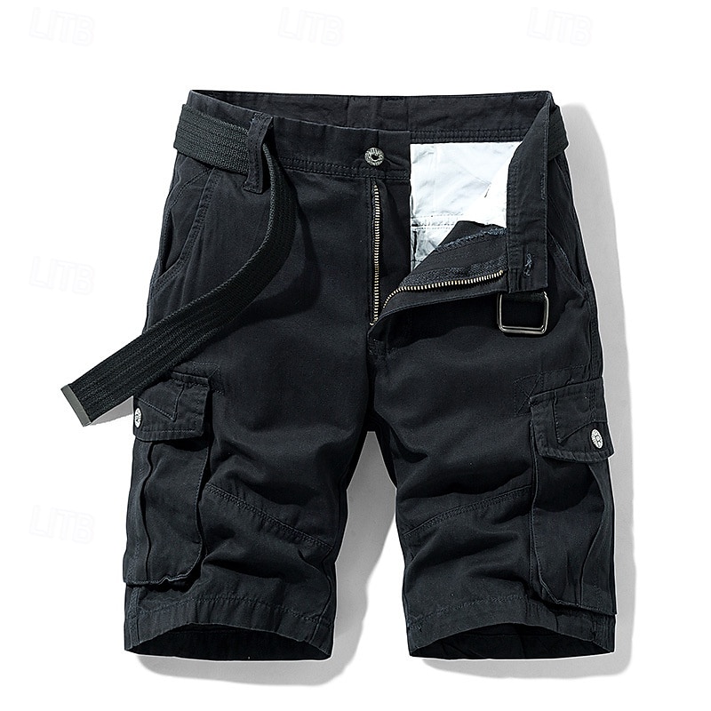 Herren Cargo Shorts Kurze Hosen Shorts Kurze Hosen Arbeitsshorts Knopf Multi Pocket Glatt tragbar Kurz Outdoor Täglich Ausgehen Modisch Klassisch Schwarz Armeegrün 2025 - $26.99 –P3