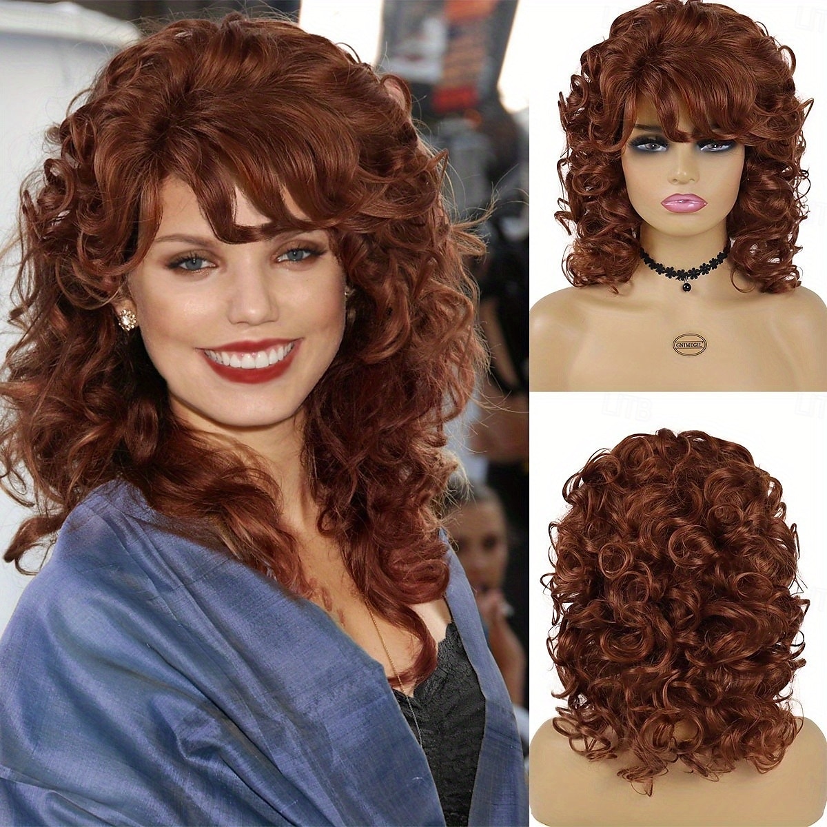 Easy-Style Heatproof Synthetic Wig - Bob with Bangs Lush Curls Perfect for Daily Wear & Special Occasions Natural Look 2025 - $19.99 –P1