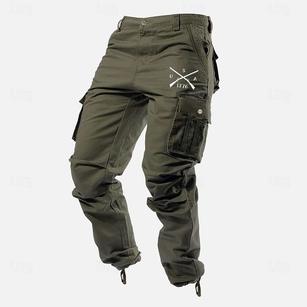 Pánské Kargo kalhoty Nákladní kalhoty Pracovní kalhoty Multi kapsa Grafika Arrow 1776 Venkovní Plná délka Venkovní Outdoorové sporty Ležérní Klasické vesternový styl Žlutá Armádní zelená Lehce 2025 - $37.99 –P7