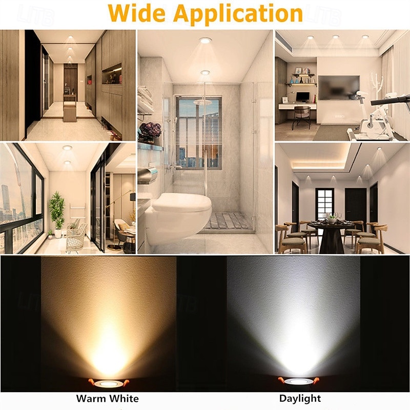 LED Recessed Ceiling Light 220V 7W 9W 12W 18W Spotlight White Warm White  for Ceiling Commercial Stage 1Pc 2026 - $5.99 –P2
