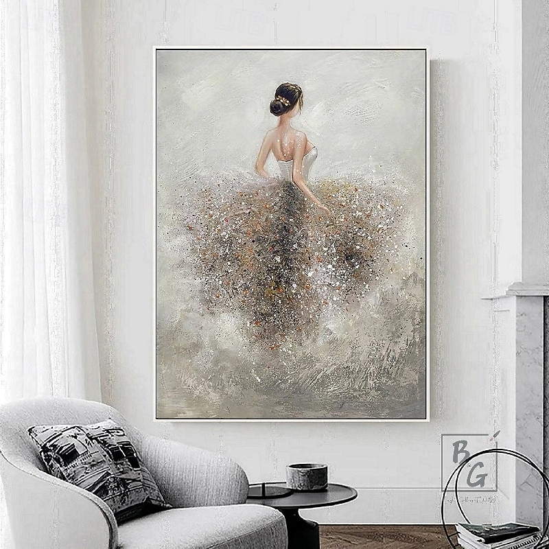 Mädchen Malerei handgemachte Tänzerin Ölgemälde auf Leinwand handgemachte Ballerina Fine Art Ballerinas Ölgemälde Ballett Ölgemälde Wand-Dekor handgemalte Ballerina Malerei moderne Wand-Dekor 2026 - $101.99 –P8