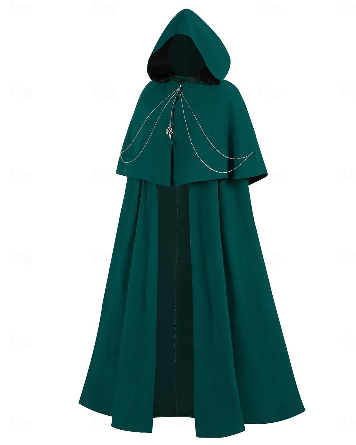 Retro Antiguo Medieval Renacimiento Capa capa con capucha Feria del Renacimiento Bruja Hombre Mujer Vikingo Real Steampunk Víspera de Todos los Santos Carnaval Fiesta LARP Feria Ren Adulto Capa 2025 - $44.99 –P5