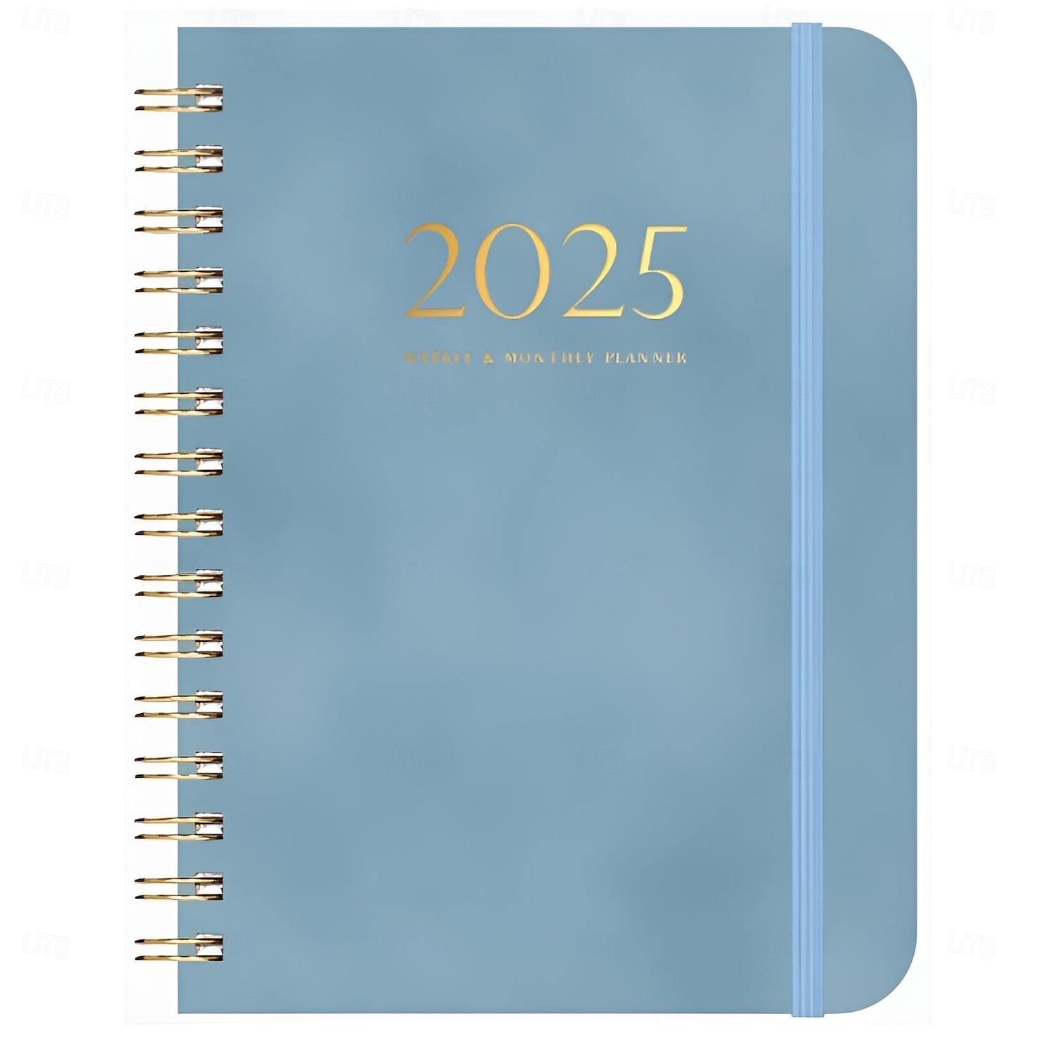 2025 PU-Leder-Kalenderplaner-Notizbuch A5 mit losem Blatt, Wochenplaner, Gummiband-Notizbuch 2025 - $21.99 –P8