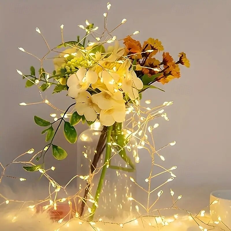 Cadena de luces LED con forma de petardo, 31 V CC, 9 m/6 m, 300/200 LED, IP65, resistente al agua, para exteriores, decoración de fiestas navideñas, iluminación colorida, 1 unidad 2025 - $28.99 –P3