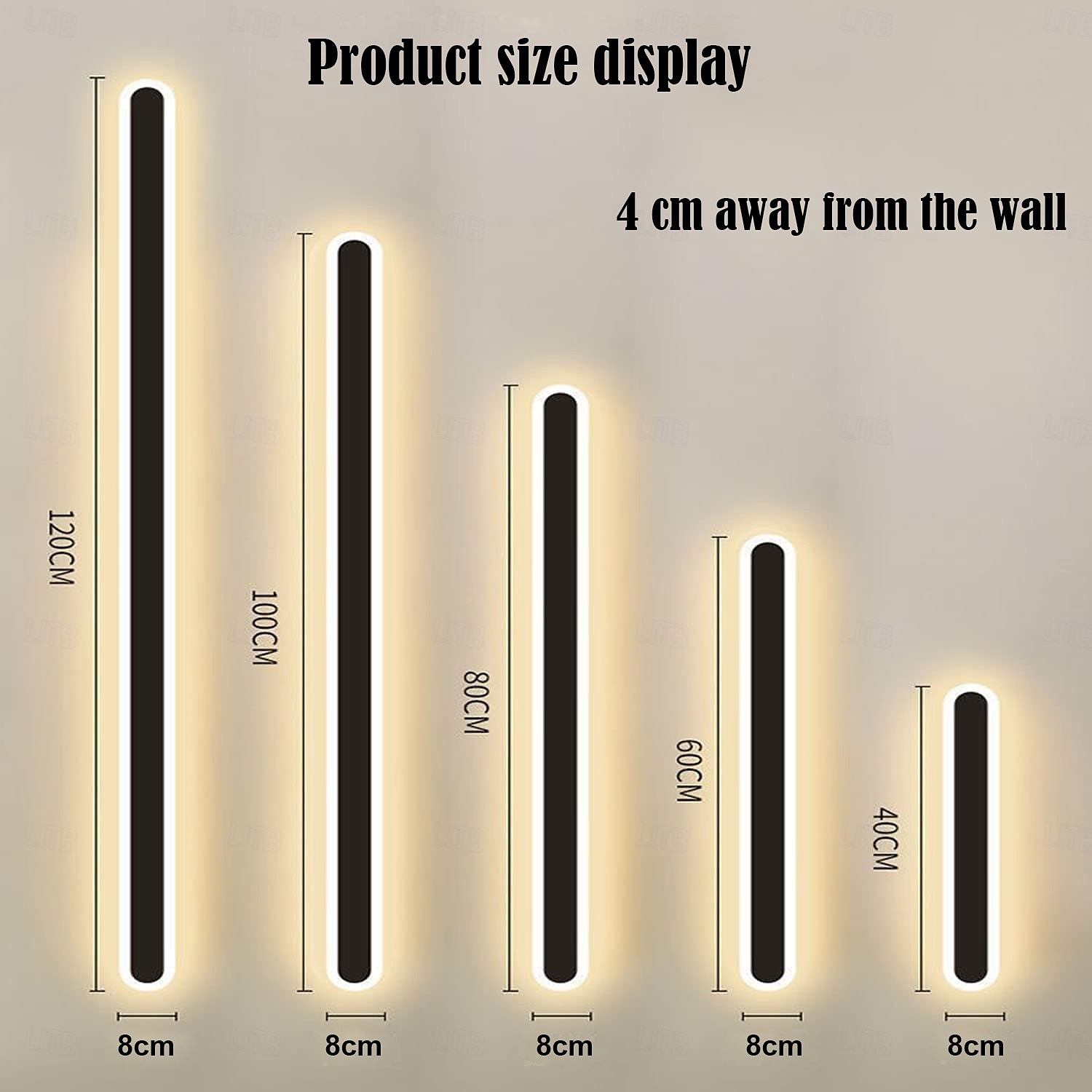 Modern Outdoor Waterproof LED Wall Sconce 15.7-70inch Color Light Optional IP65 Black Acrylic Wall Light Fixture Frosted Elegant Rust Proof AC85-265V 2025 - $49.99 –P3