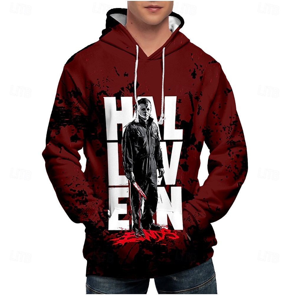 Halloween Michael Myers Bluza z Kapturem Nadruk Graficzny Na Dla par Męskie Damskie Dla dorosłych Halloween Karnawał Bal maskowy Druk 3D Codzienne 2025 - $29.99 –P6
