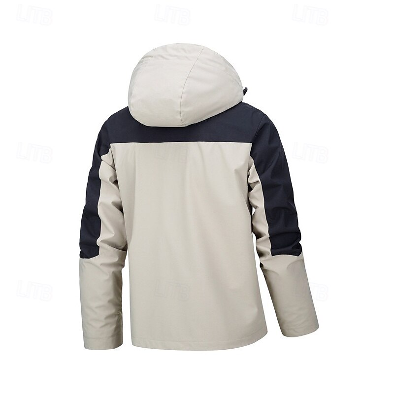 Homens Mulheres Jaqueta de Trilha Inverno Ao ar livre Bloco de cor Prova-de-Água A Prova de Vento Zíper Frontal Jaqueta leve Zip Completo Campismo / Escursão / Espeleologismo Preto Rosa claro Camelo de 2025 por $38.99 –P4