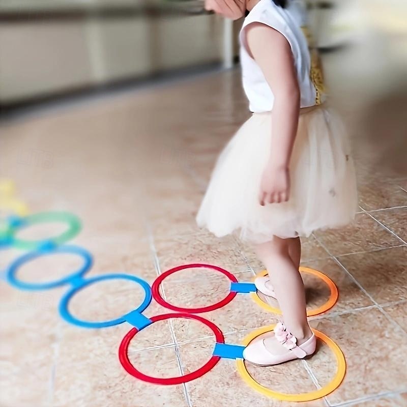 Circuito de obstáculos para casas de juegos: equipo de juegos para niños en interiores y exteriores para entrenamiento de agilidad y equilibrio: idea divertida de regalo de Halloween, Navidad y Pascua 2025 - $18.49 –P4