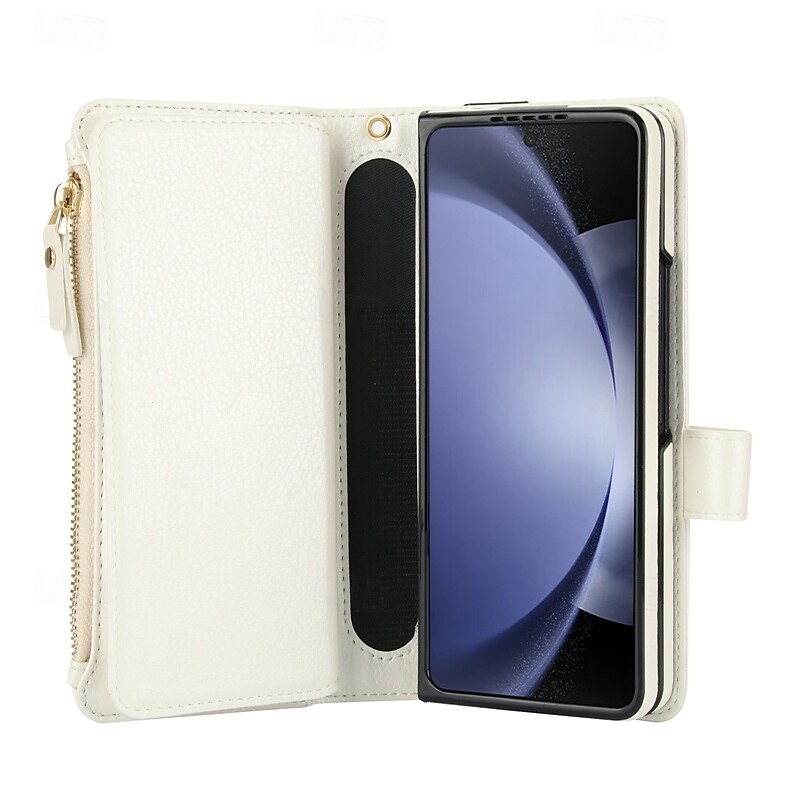 telefono Custodia Per Samsung Galaxy Piegatura a Z 7 Z Fold 6 Z Fold 5 Z Fold 4 Z Fold 3 Custodia Portafoglio con Supporto Magnetico Cerniera Retrò TPU Pelle PU del 2025 a $33.99 –P6