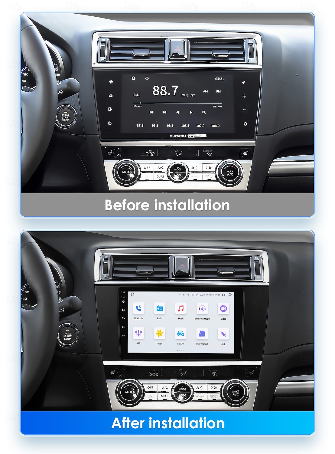 Automotive Multimedia Player for 2015 - 2018 Subaru Outback Car Radio Android Automotive Multimedia Player Navigation Carplay 2025 - $200.69 –P4