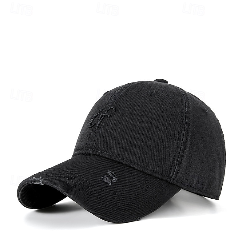 Herren Cap Basecap Sonnenhut Kappe Schwarz Wein Polyester Bestickt Modisch Brautkleider schlicht Strasse Täglich Buchstabe Einstellbar Sonnenschutz Atmungsaktiv 2025 - $12.99 –P3