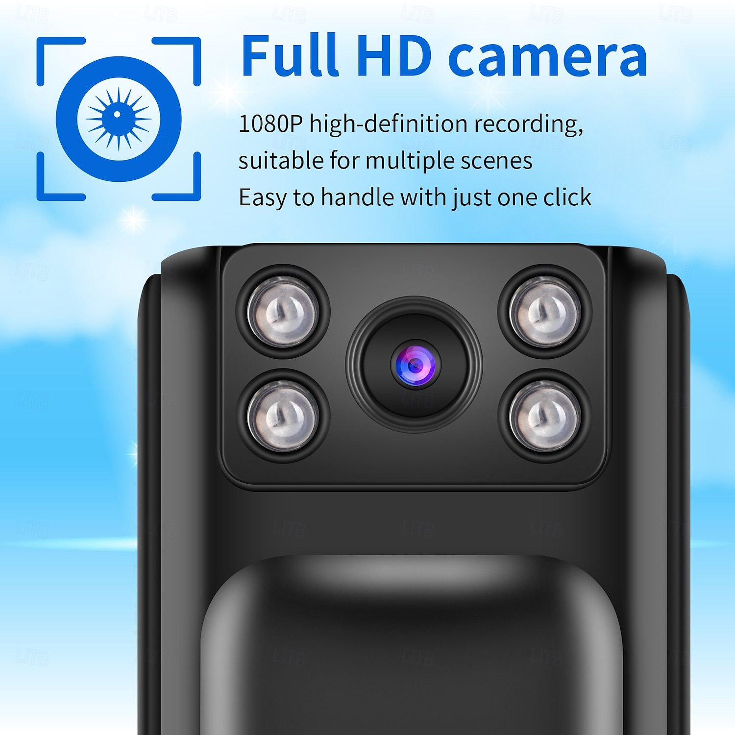 Aktionskamera Tragbar Wiederaufladbar Bild- und Videofunktion aufzeichnen Mini CMOS-Sensor 1080p 128 GB Geländerad 2025 - $21.99 –P4