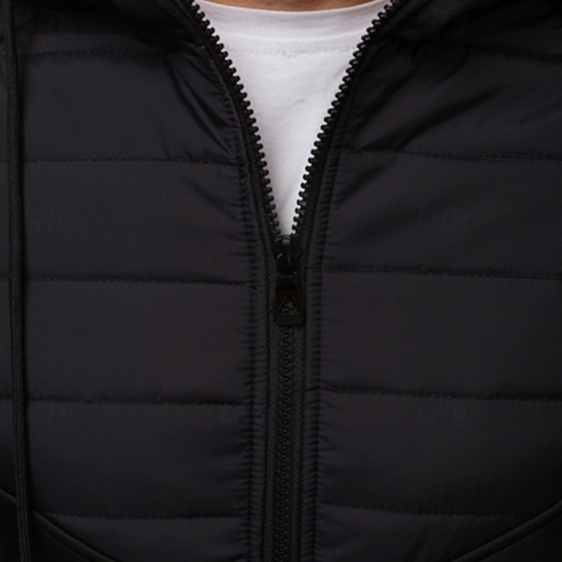 Voor heren Hoodie met rits Hoodie met volledige rits Zwart Donkergrijs Grijs Capuchon Kleurenblok Rits omhoog Lapwerk Zak Sport & Outdoor Dagelijks Feestdagen Polyester Streetwear Basic Casual Herfst 2025 - $21.99 –P12