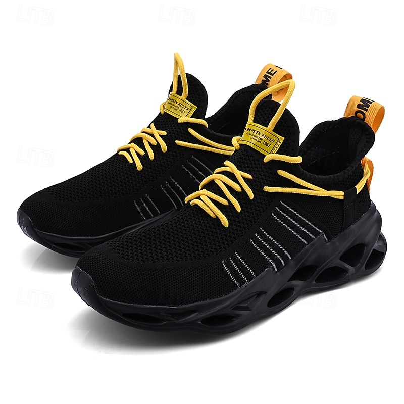 scarpe da corsa traspiranti da uomo verde neon – scarpe sportive leggere con suola ammortizzata per sport e attività all'aperto del 2025 a $46.99 –P11
