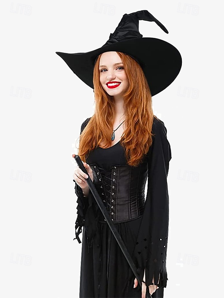 Sombrero de bruja de Halloween con decoración de araña: sombrero puntiagudo negro para cosplay, fiestas de disfraces y eventos de Halloween 2025 - $11.99 –P3